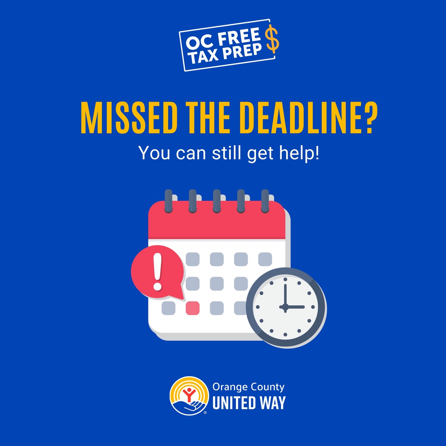 In 2025, Californian households saved a total of $3.4 MILLION on tax preparation fees by using our FREE tax filing services. 💸💸 Plus, with a 94% accuracy rate, our IRS-certified volunteers outperform most paid services! The numbers don’t lie: #FreeTaxPrepPays!
Even if you missed the deadline, you can still get help and file for free online at http://ocfreetaxprep.com/my-free-taxes.