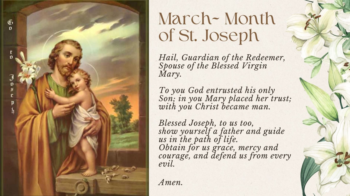 St. Joseph, pray for us…